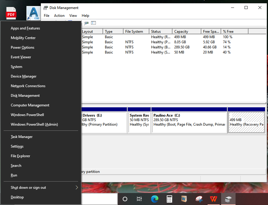 How to check my disk partition table