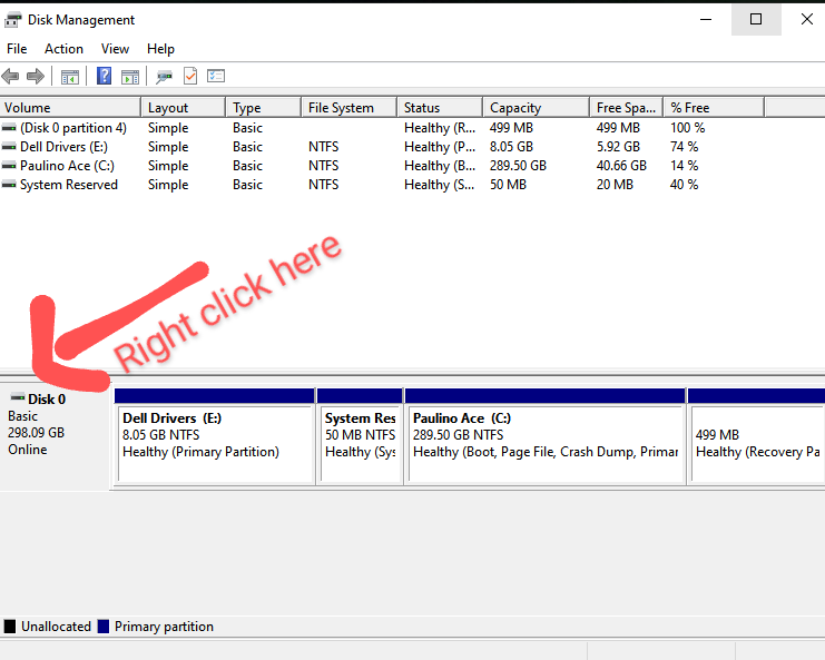 How to check my disk partition table